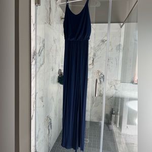 Lulus Blue Maxi with side slit